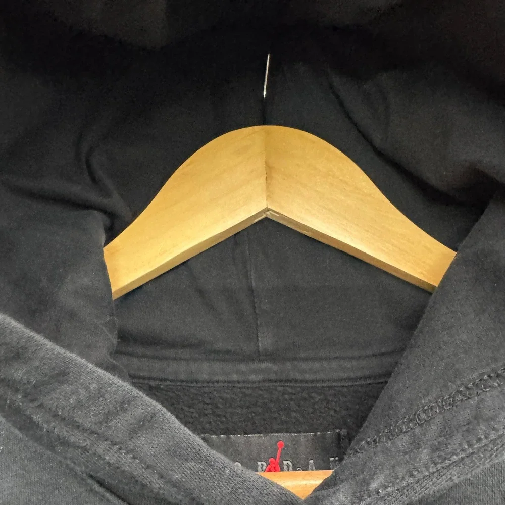 Jordan Flight Hoodie Mens Small Black Long Sleeve‎ Embroidered Fleece Athletic